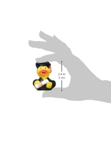 Chic Graduation Rubber Ducky Favor In Black & Yellow - 2' X 2.25'(Pack Of 1) - The Perfect Novelty Gift & Keepsake