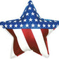 Kellis Shop Patriotic Star Shaped Flag Balloon (18 Mylar) Pkg/1