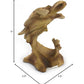 Wondermolly Marine Life Swimming Sea Turtle On Woodlike Figurine