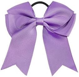 Lmyove Classic Purple 5-Piece Cheerleading Set For Kids - Includes Top, Skirt, Pom Poms, Headband, And Socks,6-7Y