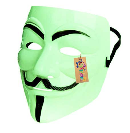 Western Era Vendetta Face Mask, Anonymous Edition Perfect Fit Cosplay, V For Vendetta (Green) (Pack Of 1)