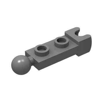 Classic Dark Gray Plate Bulk, Plate Special 1 X 2 With 5.9Mm End Cup And Towball 200 Piece, Compatible With Lego Parts And Piece