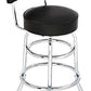 Fender Blackout Barstool With Backrest, 30In