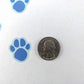 Sahm Blue Paw Print Stickers - 120 Dog Cat Animal Paws 1 Inch Small For Boy Or Girl - Great For Birthday Party Favors - Clues -