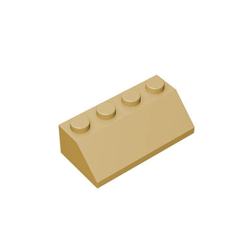 Classic Building Bulk Part Slope 45 2X4 Smooth, 200 Piece Apricot Yellow Building Slope 45 2X4 Smooth, Compatible With Lego Part
