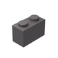 Classic Brick Block Bulk, Dark Gray Bricks 1X2, Building Bricks Flat 100 Piece, Compatible With Lego Parts And Pieces: 1X2 Dark Gray Bricks(Color:Dark Gray)