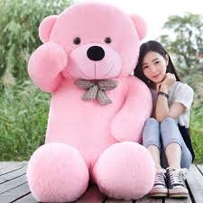 GURUDEV LOVEABLE HUGABLE SOFT 5 FEET LONG HUGE PINK TEDDY BEAR(best for someone special)152 CM