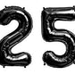 CollectiveMed. Number Foil Balloon 16 Inch  Black Colour (BLACK25)
