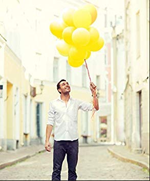 Treasures Gifted Solid Mustard Yellow Balloons - Opaque Light Yellow Balloons Bulk - Neon Yellow 12 Inch Balloons, Matte Balloon