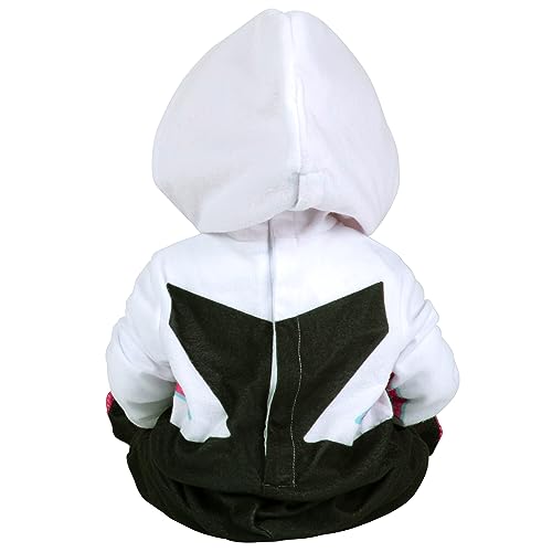 Marvel Spider-Gwen Official Infant Deluxe Halloween Costume - Premium Minky Fabric And Non-Slip Grip Booties (0-6M)