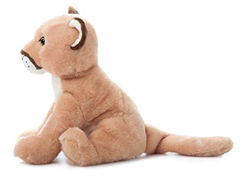 The Petting Zoo Mountain Lion Stuffed Animal, Gifts For Kids, Wild Onez Zoo Animals, Mountain Lion Plush Toy Sitting 12 Inches