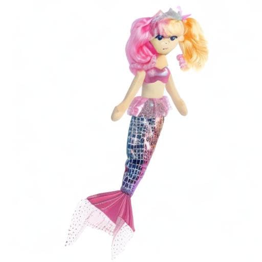 Aurora® Rainbow Sea Rose™ Stuffed Doll - 18 Inch Multi-color Polyester Toy for Imaginative Play - Model 33235