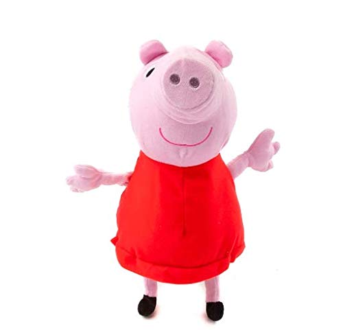 Peppa Pig Plush Backpack - 12" Pink Red Polyester - Kids' Backpack, Model SG_B01N4BX3HE