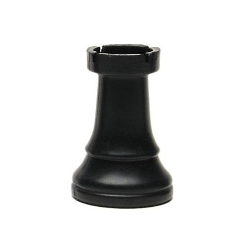 WE Games Dark Rook Replacement Chess Piece - Plastic, Felt Bottom, Classic Design, Model 04-1237
