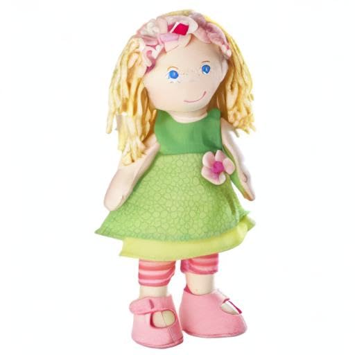 HABA Mali 12 Soft Doll with Blonde Hair, Blue Eyes and Embroidered Face for Ages 18 Months and Up