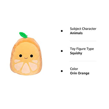Squishmallows Plush Toy - Orin Orange, 8 Inch Soft Polyester Animal