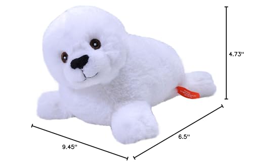 Wild Republic Ecokins Mini Harp Seal Pup Stuffed Animal 8 Inch, Eco Friendly Gifts For Kids, Plush Toy, Handcrafted Using 7 Recy
