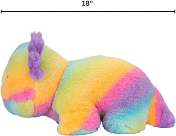 Russ Rainbow Axolotl Plush - 18-Inch Salamander With Rainbow Colored Plush
