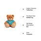 Plushland Teddy Bear 11 Inch, Stuffed Animal Personalized Gift - Great Present For Mothers Day, Valentine, Graduation, Birthday,Anniversary, Get Well,Christmas (Mocha Bear, Torquoise)