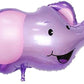 Atpata Funky Jungle Theme Animal Foil Balloons (Elephant Purple)