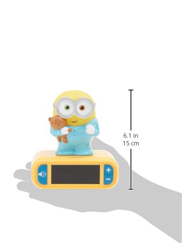LEXiBOOK - Minions - Bob Digital Alarm Clock with Night Light - Snooze Function - Minions Sound Effects - for Children/Kids - Lu