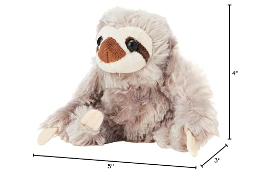 WILD REPUBLIC Sloth Stuffed Animal, 5 inches, Plush Toy Made from Recycled Materials, Model 21193