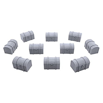 Chests, Terrain Scenery For Tabletop 28Mm Miniatures Wargame, 3D Printed And Paintable, Endertoys