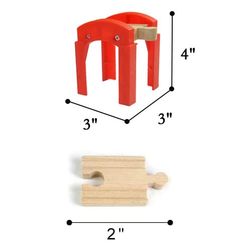 Wooden Train Bridges, Bridge Support, Wooden Train Track Accessories, Wooden Train Track, Train Tracks Compatible with All Major