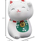 Ebros Japanese Good Luck And Fortune Charm Beckoning Cat Maneki Neko With Baby Bib Miniature Ceramic Figurine 2.5' Tall Welcoming Lucky Cats Symbol (White Maneki Neko)