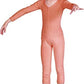 Girls Velvet Unitard  Peach - Large 10-12