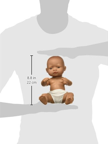 Miniland Doll 12 5/8'' Hipanic Girl (Polybag) - Made In Spain, Anatomically Correct, Quality, Inclusion