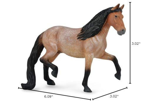 Collecta Bay Roan Manga Larga Marchador Stallion Horse Toy, 7.0'L X 4.8'H