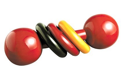 Yamkay Wooden Dumbbells Rattle Toys For New Born Babies, Baby  Sound Making Toys Pack Of 1 | Develop Fine Motor Skills | Improv