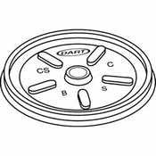 Cup Lid, Plastic, Vented, White, 1000/Ct Drt12Jl