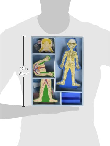 Melissa & Doug Magnetic Human Body Anatomy Play Set With 24 Magnetic Pieces And Storage Tray