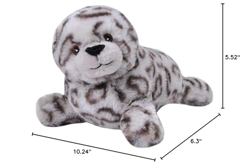 Wild Republic Ecokins Mini Harbor Seal Stuffed Animal 8 Inch, Eco Friendly Gifts For Kids, Plush Toy, Handcrafted Using 7 Recycled Plastic Water Bottles, Phoque Commun
