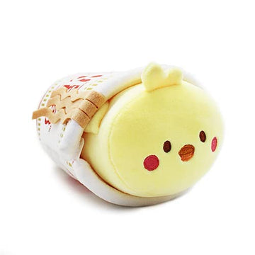 Anirollz Stuffed Animal Plush Toy - Official Nissin Cup Noodle Roll Blanket Outfitz Doll |Soft, Squishy, Warm, Cute, Comfort, Safe| Pillow With Chicken - Birthday Decorations Gift 6' Chickiroll