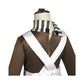 Cekalue Kids Cosplay Costume Tops Straps Pants Stockings Chocolate Stripe Worker Uniform Set Halloween Cosplay Outfits