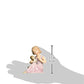 Stealstreet Me And My Buddy Girl In Pink Robe Sitting And Hugging Dog Figurine