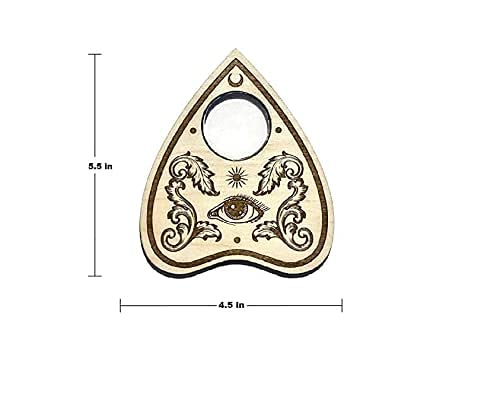 Cm Originals Large Wooden Spirit Board -Handmade Talking Spirit Board With Wooden Planchette - Handmade Wooden Premium Quality Talking Board (Large All Seeing Eye Board)