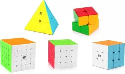 QWICK CLICK Combo of Super Speedy Smoothie Cube Set High Speed Stickerless Magic Puzzle Cubes Mind Game for Concentration for Sh