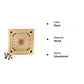 TMG Deluxe Wooden Carrom Table Game Set - Large Size, Black, Includes Cue Sticks, Coins, Queen, and Striker