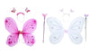 Ak Anolihk Satin Fairy Butterfly Wings Costume For Baby Girl (2Pc Pink Wings)