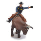 Little Buster Toys Bucking Bull And Rider 2 Pack - Brown Bull W/Rider And Black And White Bull W/Rider