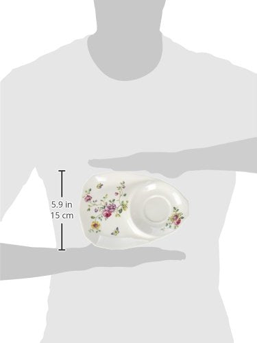 Gracie China Floral Porcelain Snack Set, 2-Piece, Purple, Model FD536-7