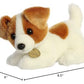 Aurora® Adorable Miyoni® Tots Jack Russell Pup Stuffed Animal - Lifelike Detail - Cherished Companionship - White 9 Inches