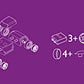 Automoblox Mini HR5 Scorch & SC1 Chaos 2-Pack, Red & Purple, 4.5"x1.75", Wooden Toy Cars