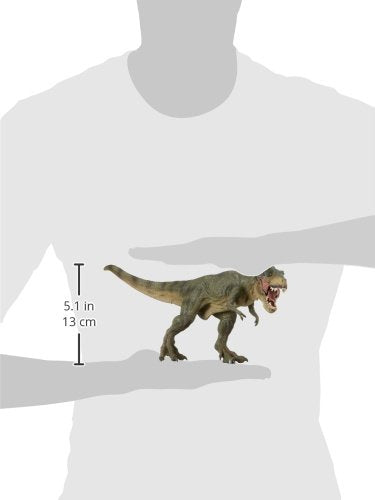Papo Dinosaur Figure - Green Running T-Rex Model 55027 - Plastic Toy for Kids