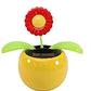 Navillus Solar Powered Dancing Flower, Lily, Rose, Sunflower, Petunia Office Desk & Car Decor (Petunia In Red Pot)