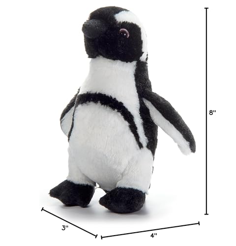 The Petting Zoo African Blackfoot Penguin Plush Toy, 8 Inches, Soft Polyester Stuffed Animal for Kids, Model 840076234431